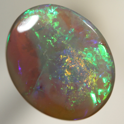 SOLID SEMI BLACK OPAL Rare Neon bright rolling flashes SEE VIDEO